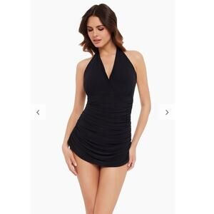 Magicsuit Swimsuit Women's Yvonne Tummy‎ Control Halter One Piece Black 10